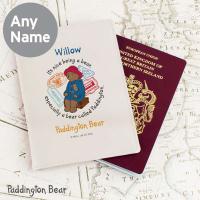 Personalised Paddington Bear Cream Leather Passport Holder Extra Image 2 Preview